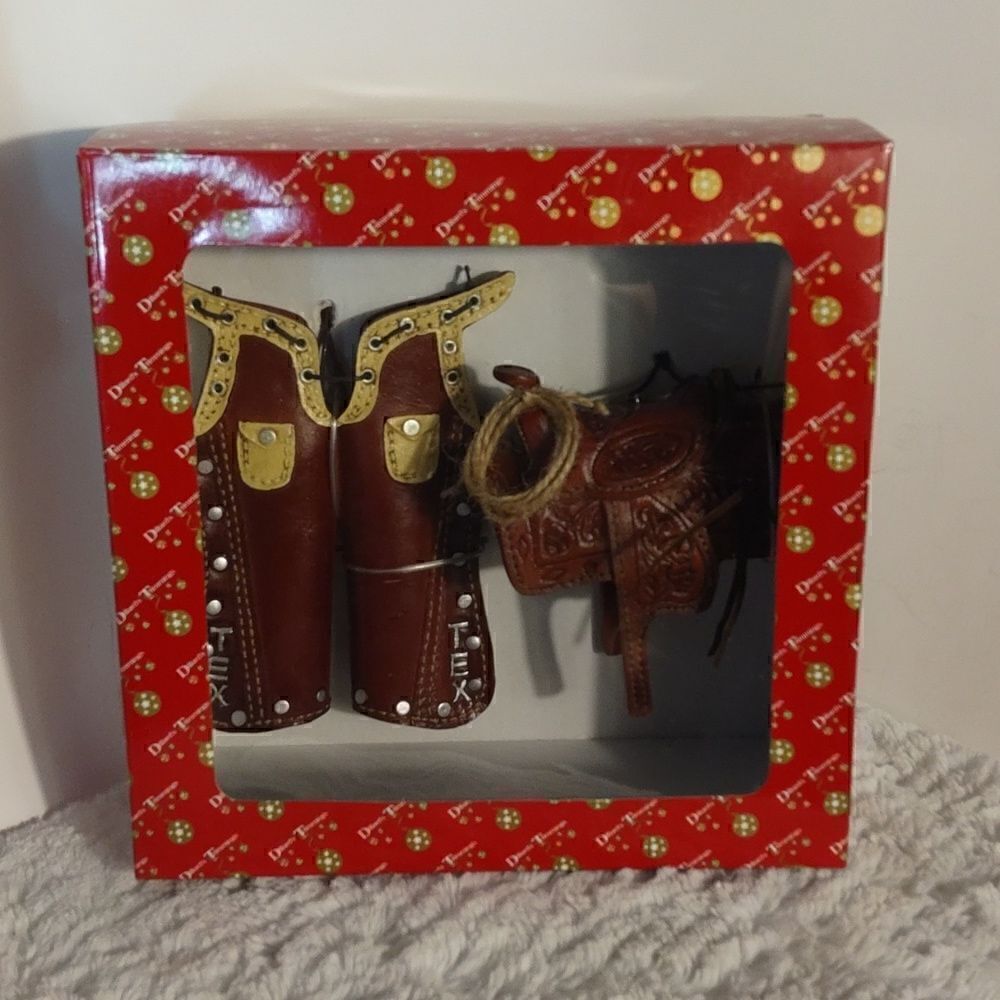 New Dillards Western Christmas Ornaments (Set of 2)